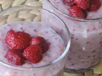 Tapiocapudding met frambozen - recept