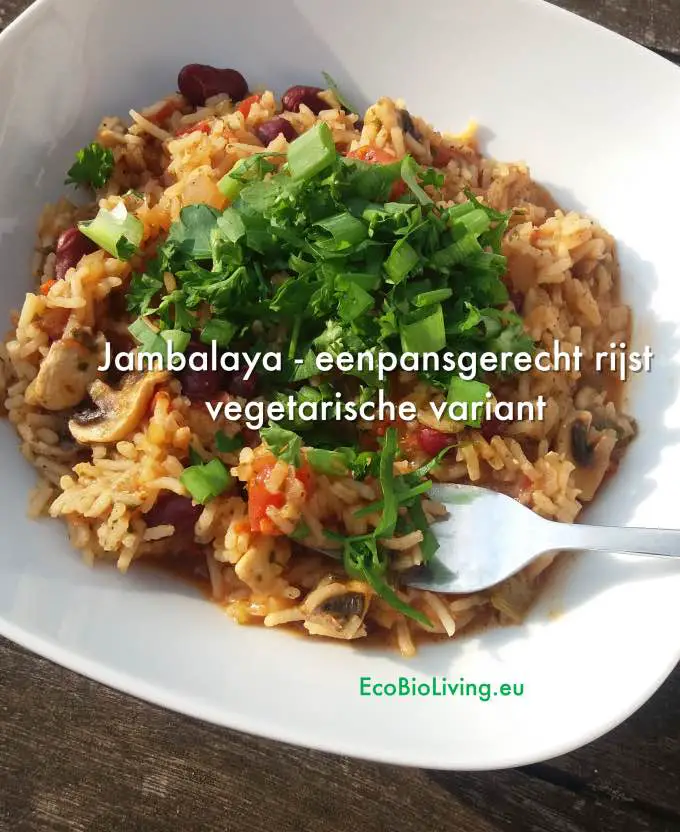 Jambalaya - eenpansgerecht met rijst - vegetarische variant