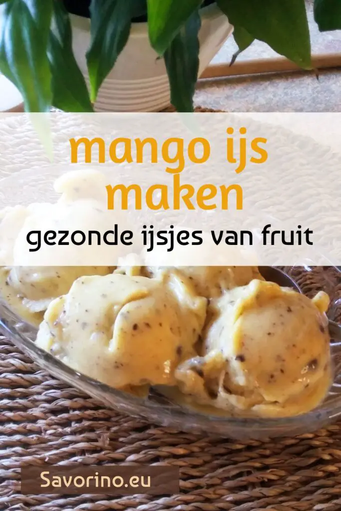 Mango ijs met chocoladestukjes erin - zelf gezonde mango ijsjes maken