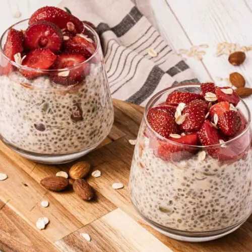 Overnight Oats met chia en andere zaden - gezond ontbijt idee